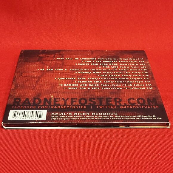 Radney Foster Unplugged & Lonesome CD 2012 Signed - Picture 4 of 9